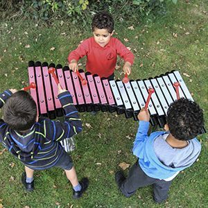 Instrumentos musicales para exterior artesanales y juegos sensoriales para parques